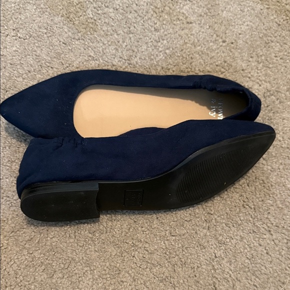 Women's Navy Blue Flats - Picture 5 of 9